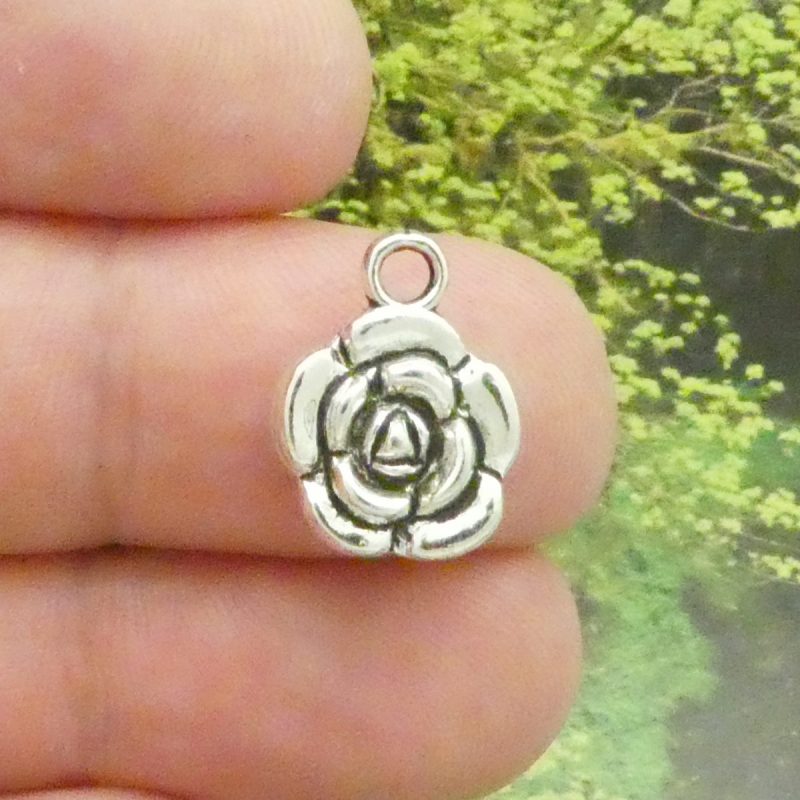 Rose Charms for Jewelry Making