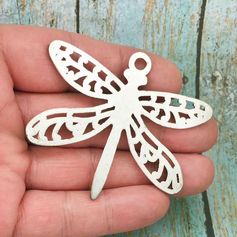 1 Dragonfly Charm Pendant Silver by TIJC SP0859 - Image 2