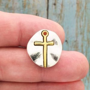 Gold Cross Charms Bulk