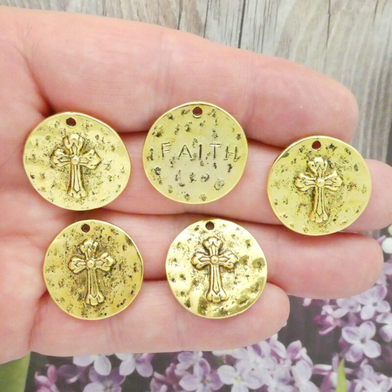Hammered Cross Pendants