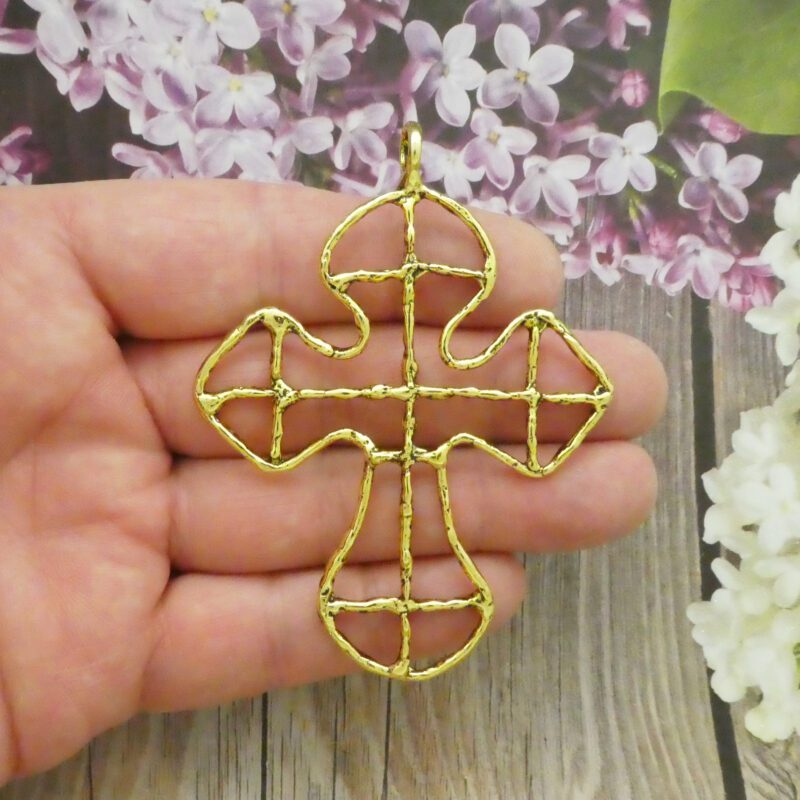 gold cross pendants wholesale