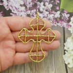 gold cross pendants wholesale