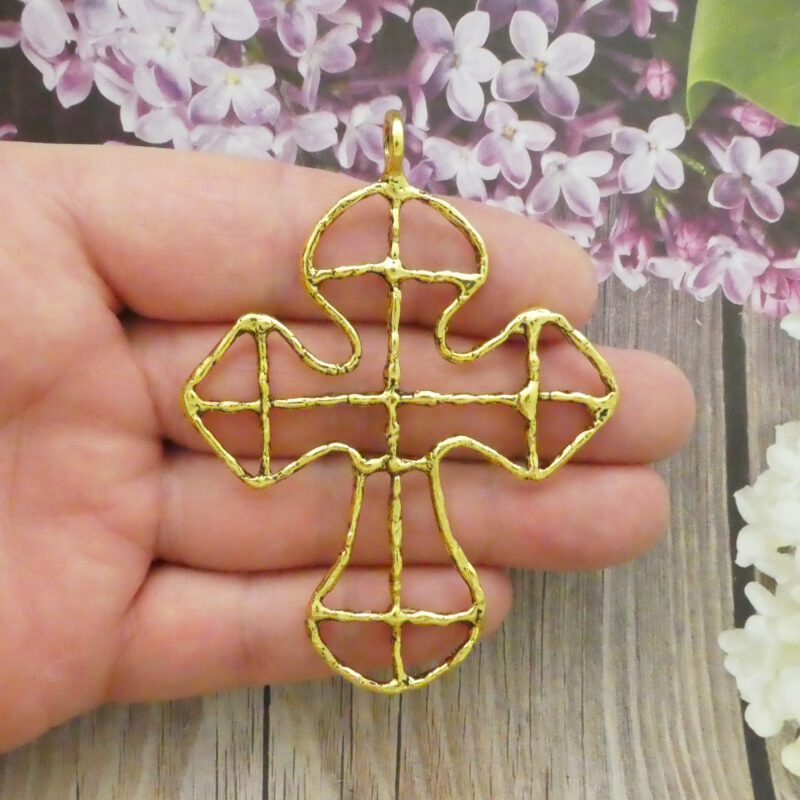 gold cross pendants for jewelry making