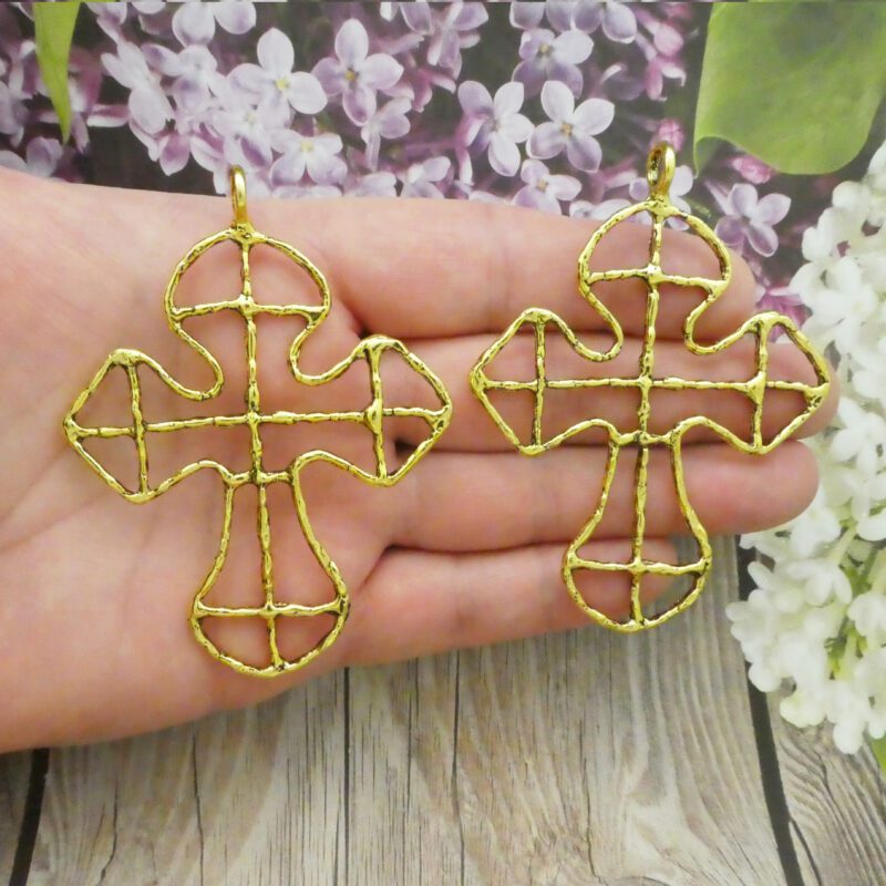 gold cross pendants bulk