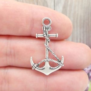 Silver Anchor Charms Wholesale