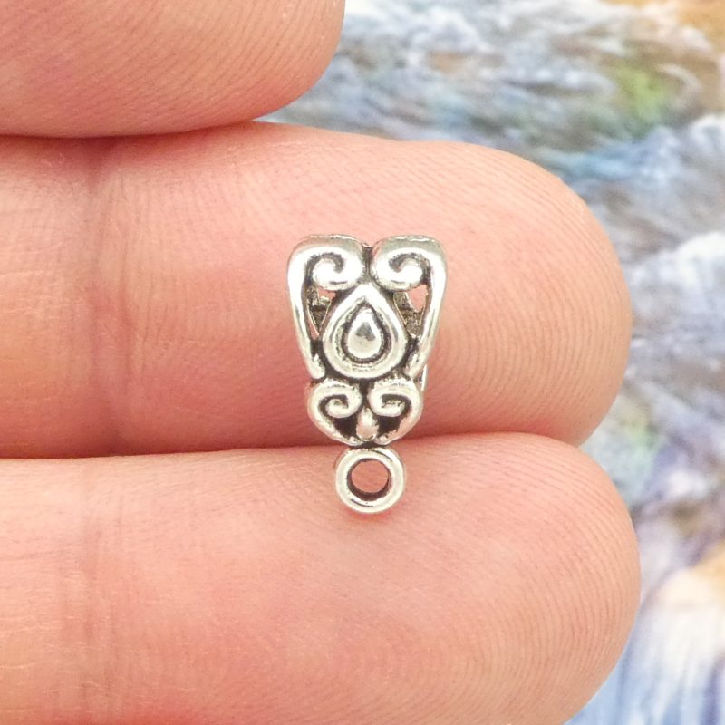 silver bail for jewelry