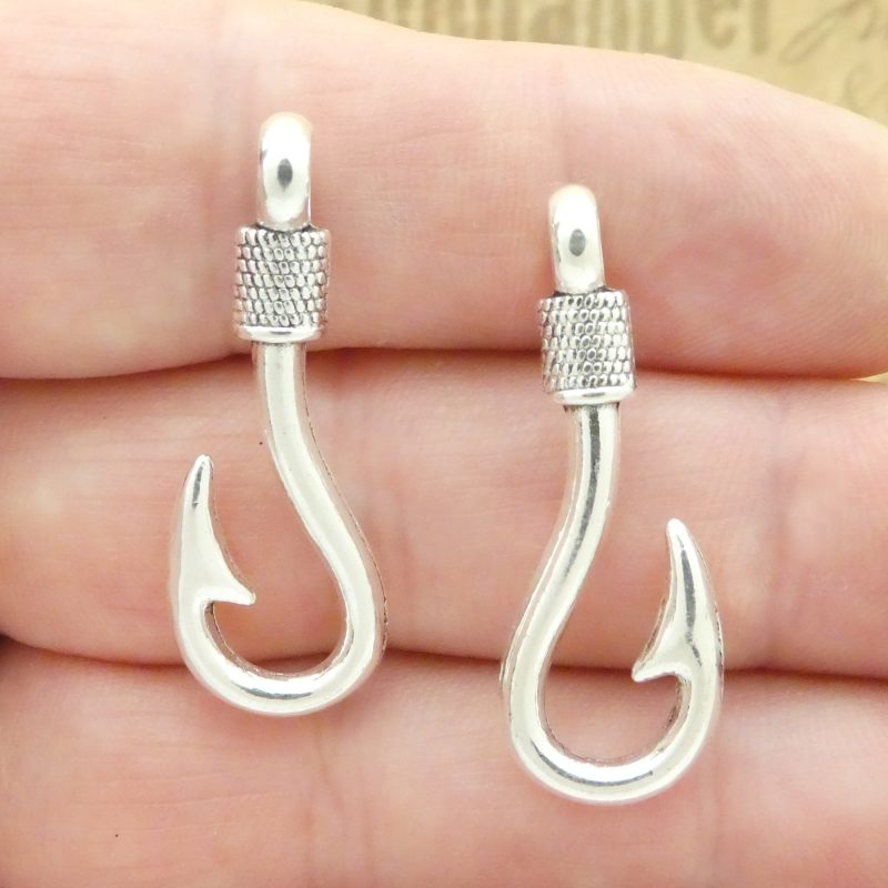 Fish Hook Charms Bulk