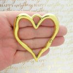 Open Heart Pendants for Jewelry Making