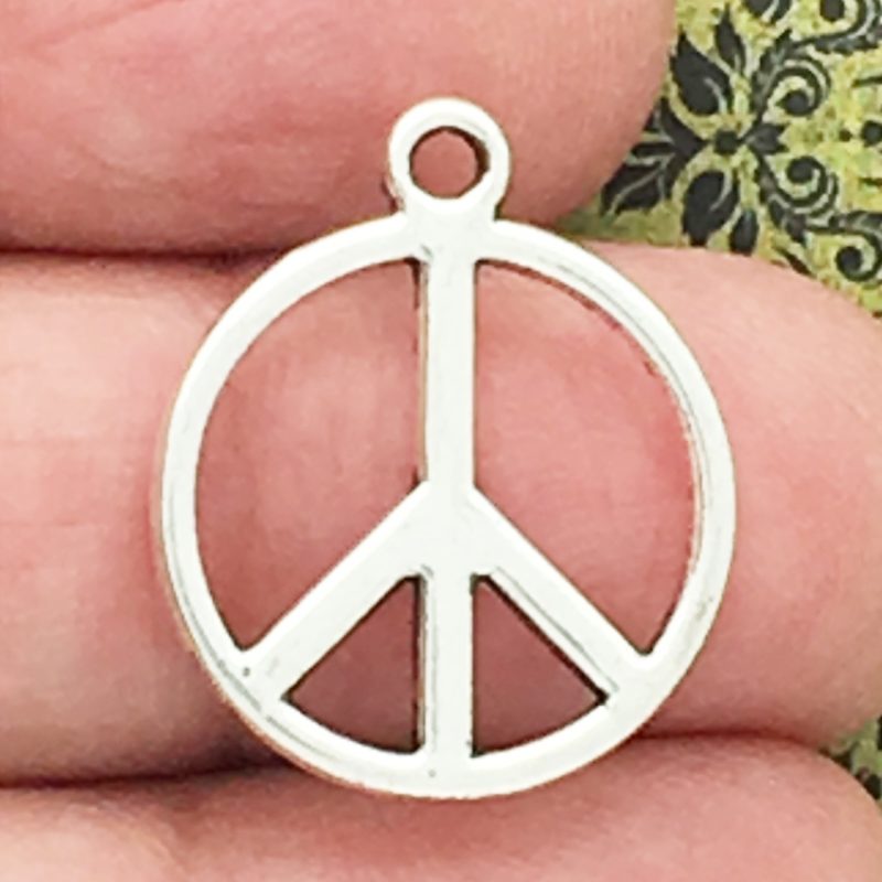 peace sign charms for jewelry making