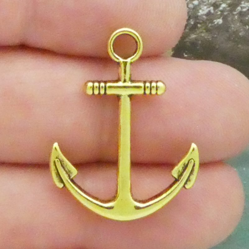 Gold Anchor Charms Bulk