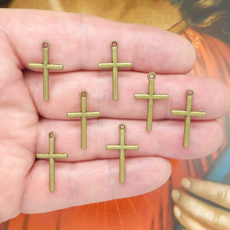 simple cross charms bulk