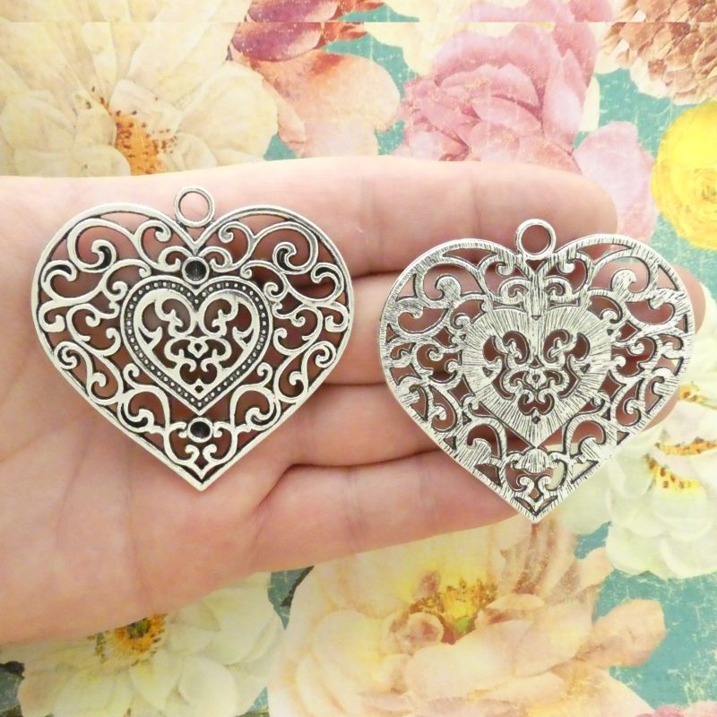 Filigree Heart Pendants Wholesale