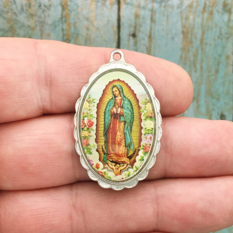 2 Our Lady of Guadalupe Pendant Silver by TIJC SP1696