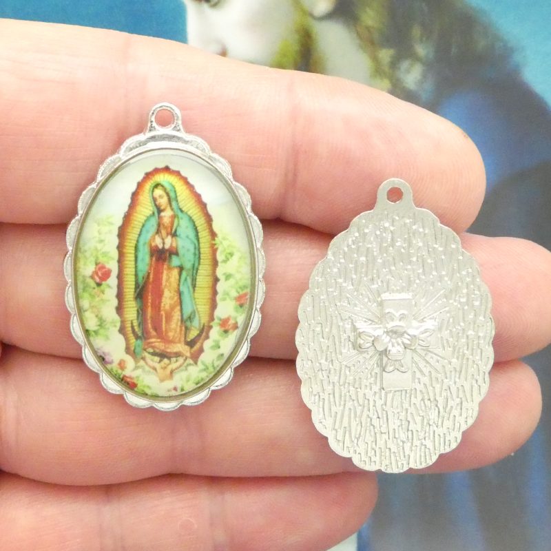 2 Our Lady of Guadalupe Pendant Silver by TIJC SP1696 - Image 2