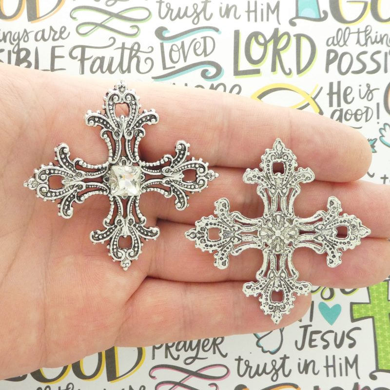 rhinestone cross embellishments