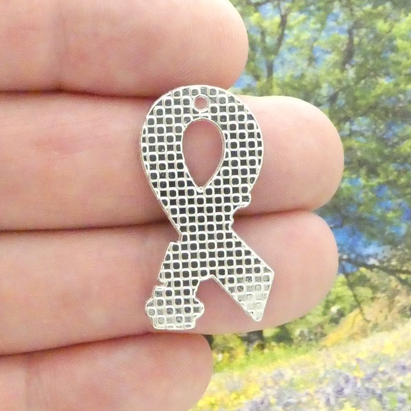 2 Autism Awareness Ribbon Charm by TIJC SP2203 - Image 5