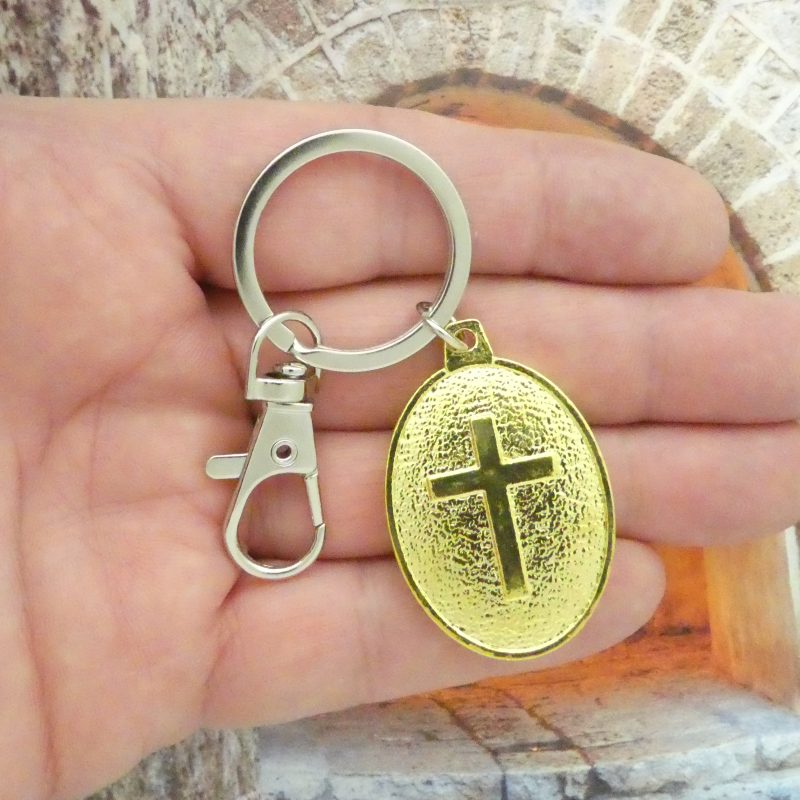 1 St Michael Keychain in Silver and Gold by TIJC SP6038K - Image 6