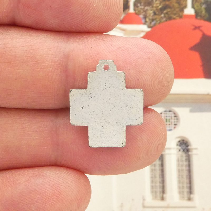 BULK 20 Alpha Omega Cross Pendant Silver by TIJC SP0007B - Image 4