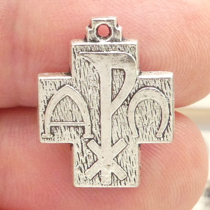 alpha and omega cross pendant