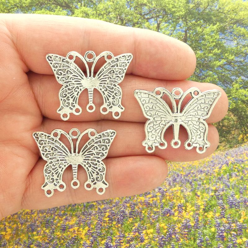 Silver Butterfly Charms Wholesale
