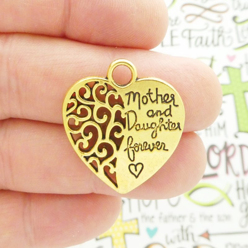 Mother Daughter Charms Gold
