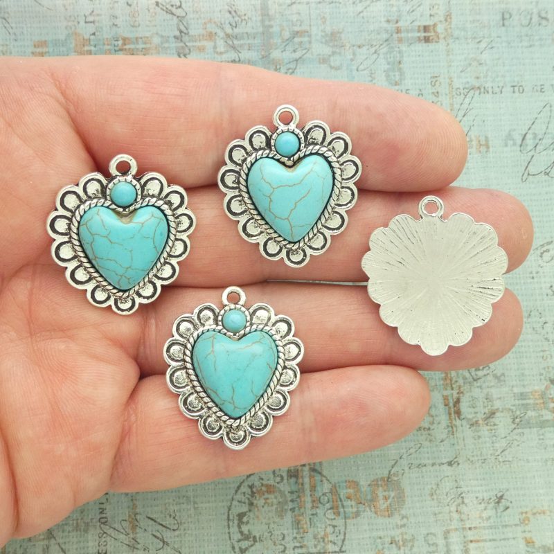 Turquoise Heart Pendants Wholesale