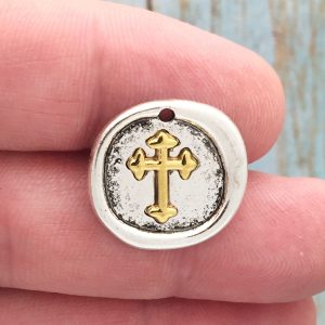 wax seal cross charm