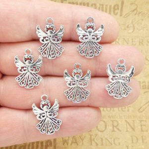 Filigree Angel Charms Wholesale