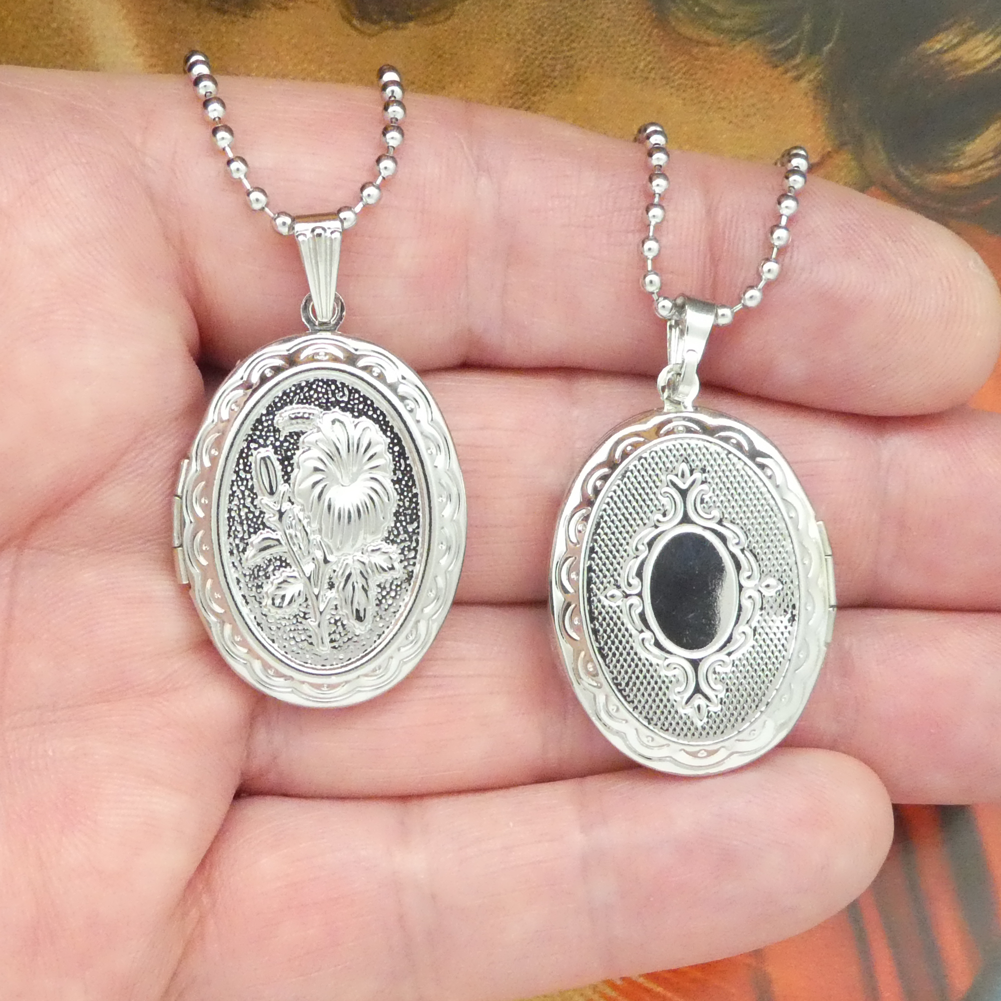 1 Our Lady of Guadalupe Charm Locket with 24 Inch Ball Chain Necklace by TIJC SP6053LKT - Image 2
