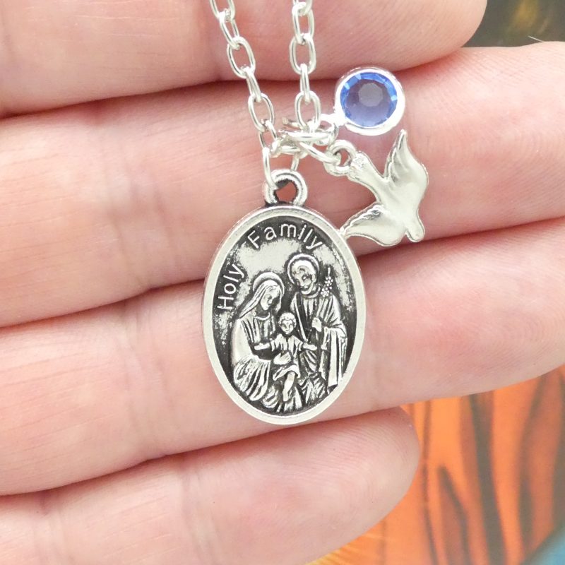 Holy Family Medal Necklace