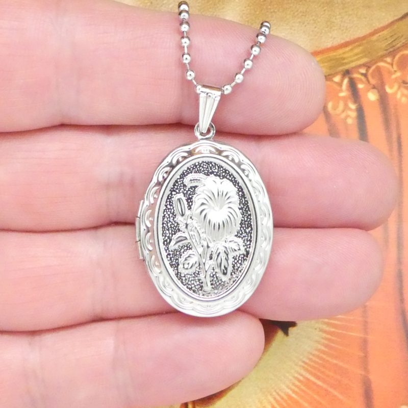 1 Holy Family Charm Locket with 24 Inch Ball Chain Necklace by TIJC SP6064LKT - Image 4