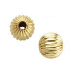6mm Gold Filled Corrugated Beads