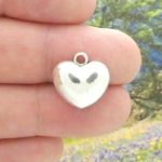 Silver Heart Charms for Jewelry Making