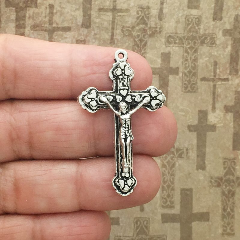 Silver Crucifix Cross Charm