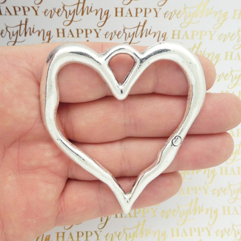 Open Heart Charm Pendant