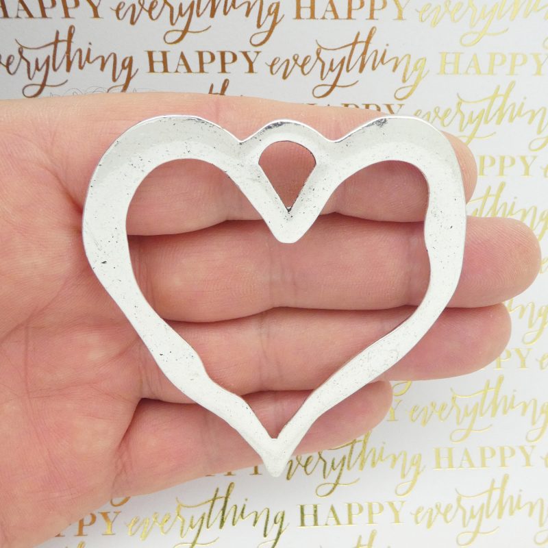 Open Heart Pendants Bulk