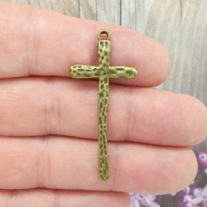 bronze cross charms for jewelry making