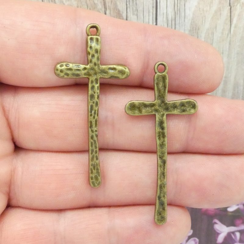 bronze cross charms wholesale