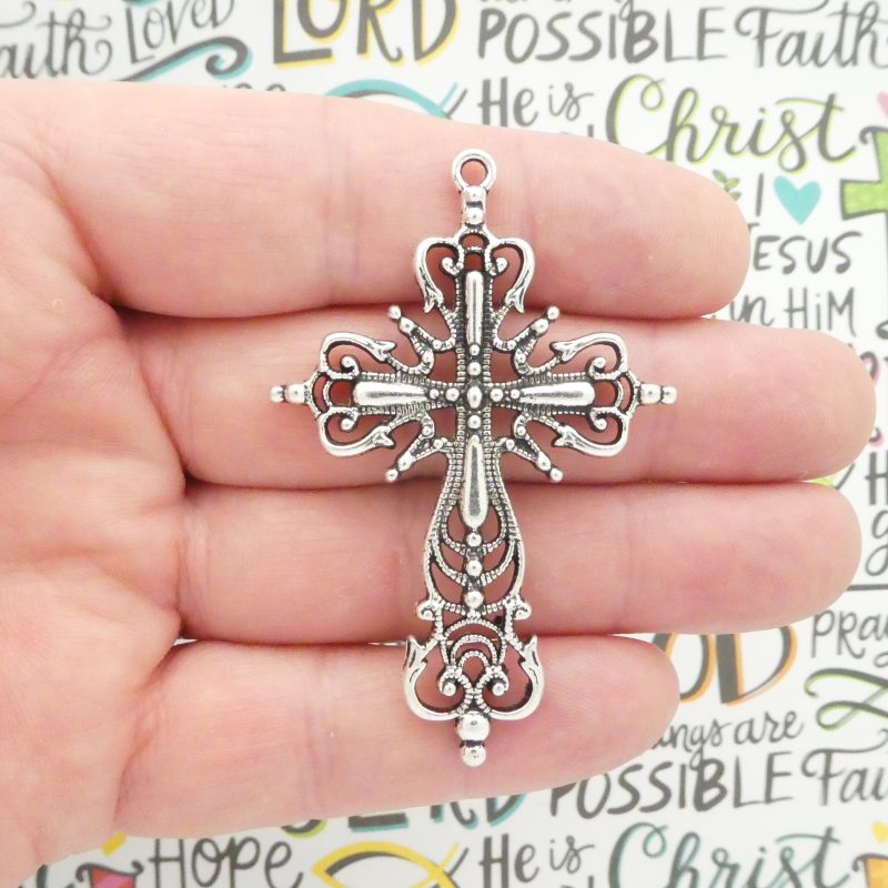 Silver Cross Pendants for Jewelry Making