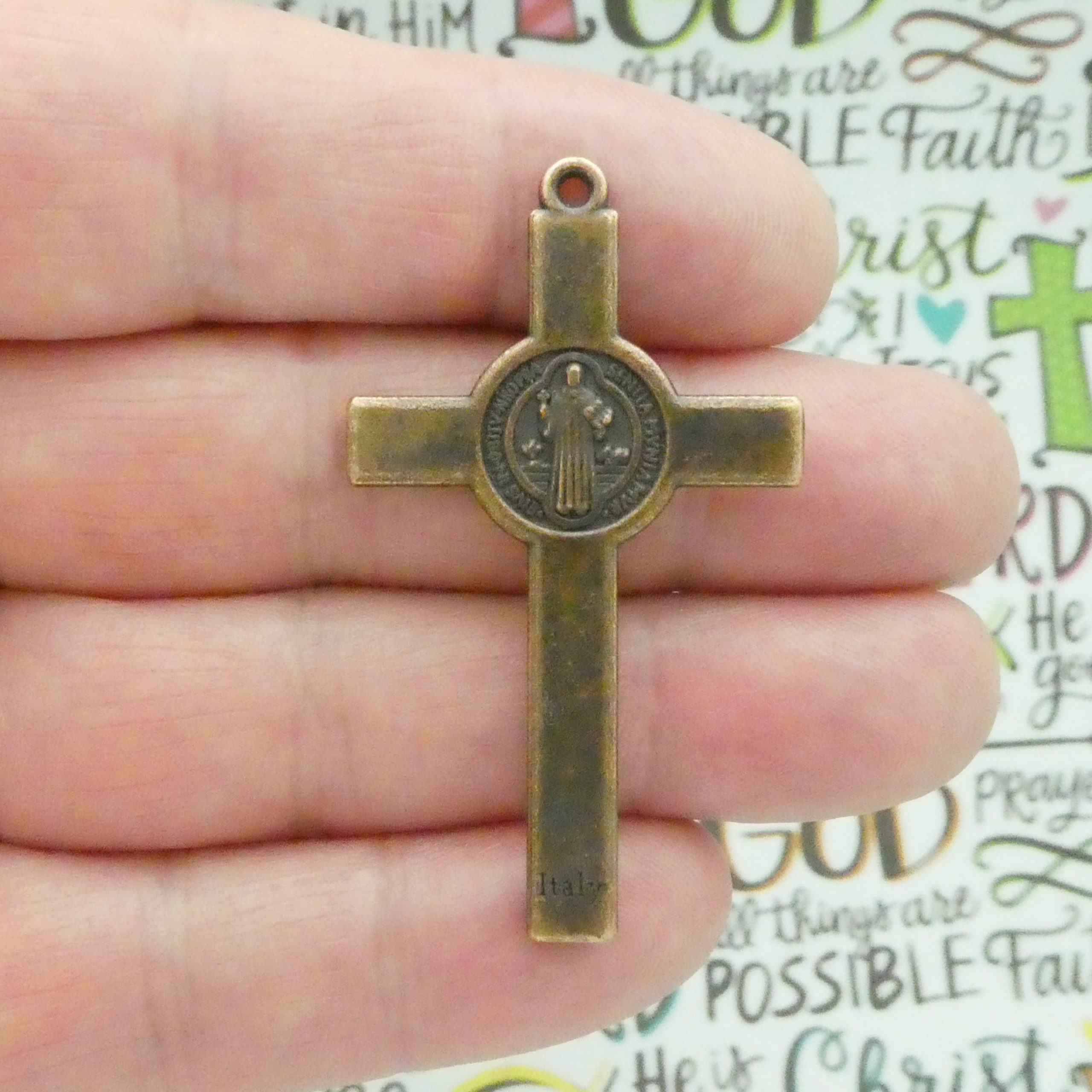 2 Copper St Benedict Crucifix Pendant by TIJC SP1918 - Image 4