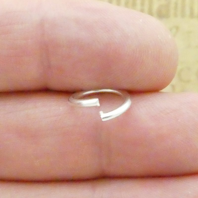 silver 12mm open jump rings