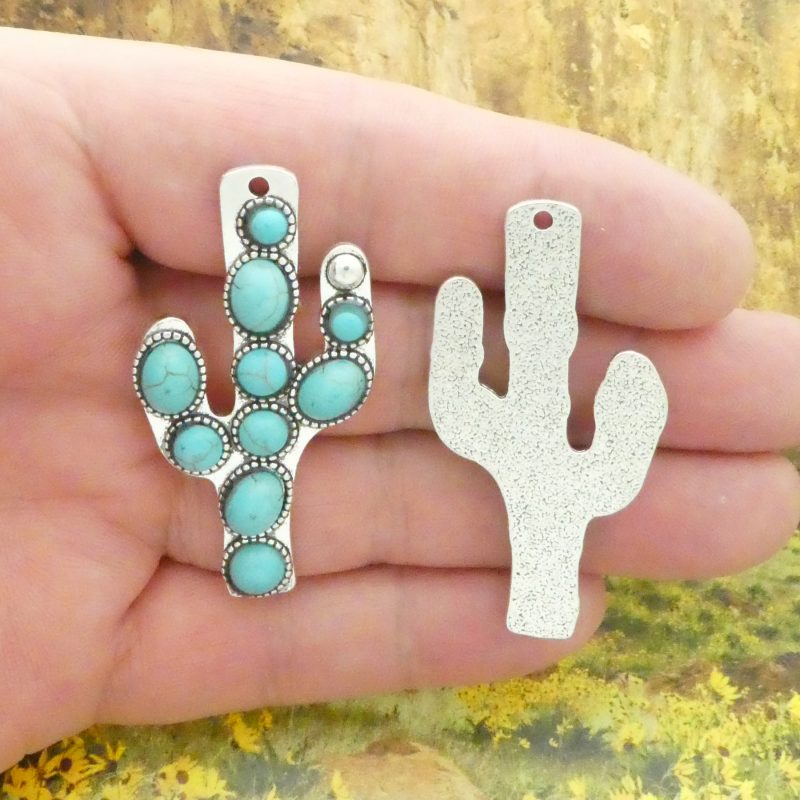 Turquoise Cactus Pendants Bulk