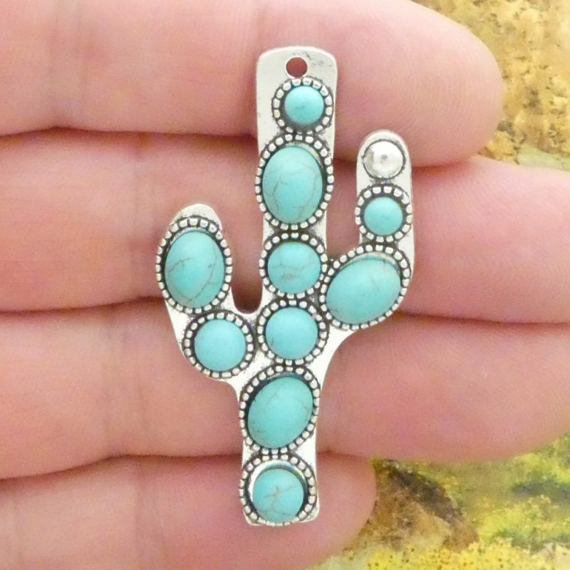 Turquoise Cactus Pendant
