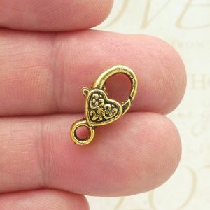 gold heart clasp