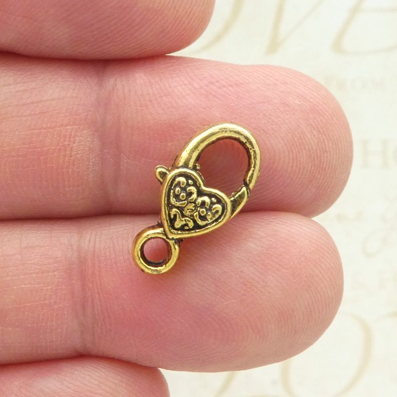 gold heart clasp