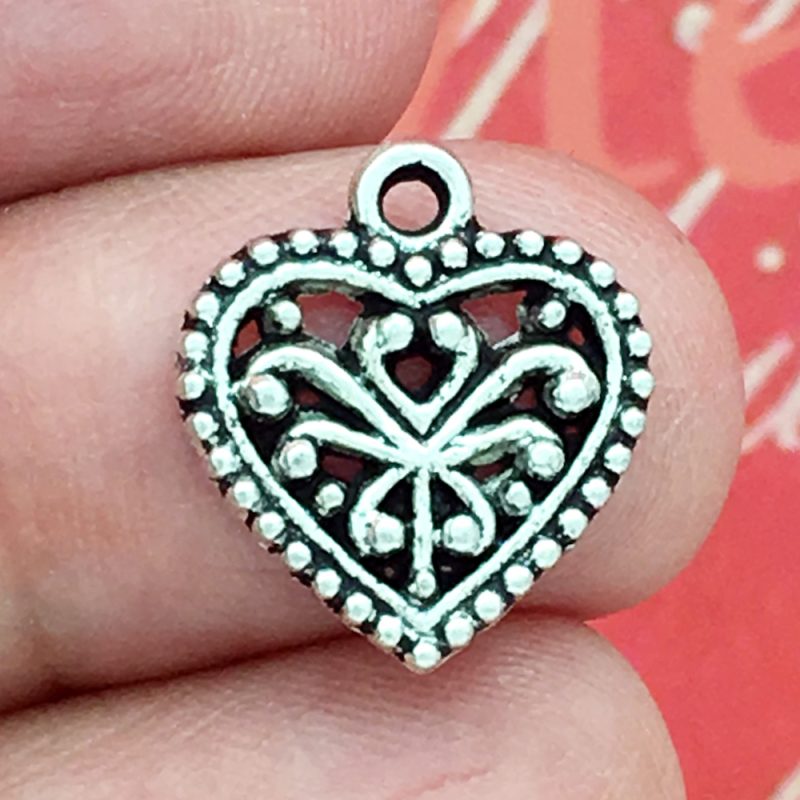 Filigree Heart Charm