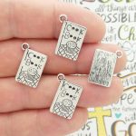 BULK 40 Silver Cookbook Cooking Charm Pendant 19x14mm by TIJC SP1325B