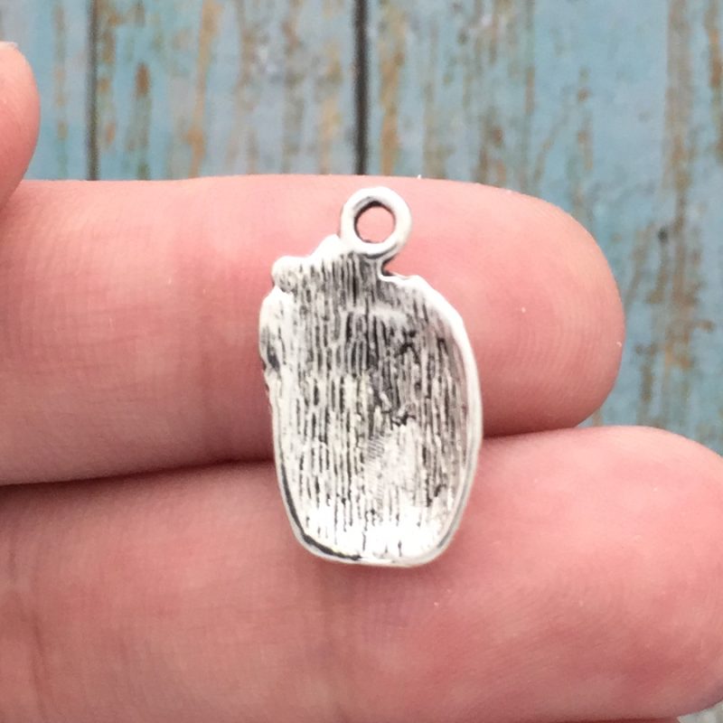 8 Wine Barrel Charm Silver by TIJC SP1723 - Image 2