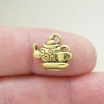 gold teapot charm