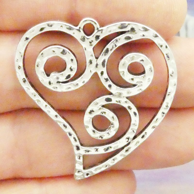 Silver Open Heart Pendant